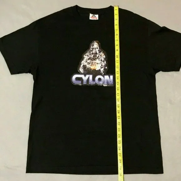 Vintage 1997 Battlestar Galactica Cylon Alstyle T-Shirt Universal Studios - Picture 3 of 6